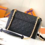 Louis Vuitton Women Vavin PM Handbag Black Embossed Supple Grained Cowhide Leather - Image 3