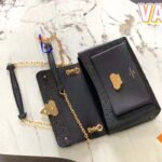 Louis Vuitton Women Vavin PM Handbag Black Embossed Supple Grained Cowhide Leather - Image 6