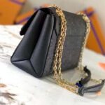 Louis Vuitton Women Vavin PM Handbag Black Embossed Supple Grained Cowhide Leather - Image 4