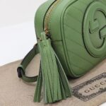 Gucci Women GG Blondie Small Shoulder Bag Green Leather Zipper Closure - immagine 8
