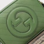 Gucci Women GG Blondie Small Shoulder Bag Green Leather Zipper Closure - immagine 6