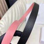 Dior CD Unisex 30 Montaigne Reversible Belt Black Ethereal Pink Smooth Calfskin 20 MM Width - immagine 8