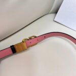 Dior CD Unisex 30 Montaigne Reversible Belt Black Ethereal Pink Smooth Calfskin 20 MM Width - immagine 9
