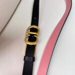Dior CD Unisex 30 Montaigne Reversible Belt Black Ethereal Pink Smooth Calfskin 20 MM Width - immagine 4