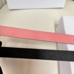 Dior CD Unisex 30 Montaigne Reversible Belt Black Ethereal Pink Smooth Calfskin 20 MM Width - immagine 7