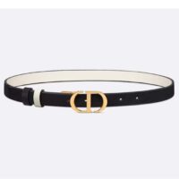 Dior CD Unisex 30 Montaigne Reversible Belt Black Latte Smooth Calfskin 20 MM Width (10)