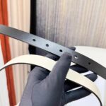 Dior CD Unisex 30 Montaigne Reversible Belt Black Latte Smooth Calfskin 20 MM Width – Image 9