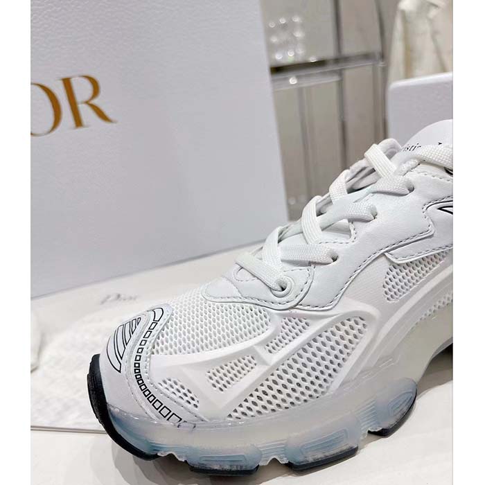 Dior CD Unisex Dior Vibe Sneaker White Technical Fabric Mesh Rubber (1)