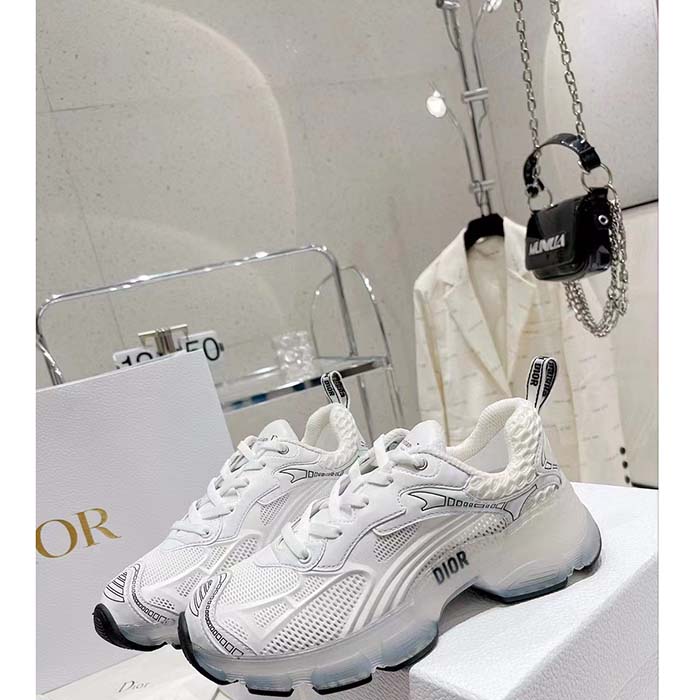 Dior CD Unisex Dior Vibe Sneaker White Technical Fabric Mesh Rubber (2)