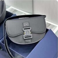 Dior CD Unisex Gallop Bag Strap Black Grained Calfskin Flap Closure (8)