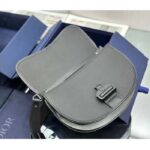 Dior CD Unisex Gallop Bag Strap Black Grained Calfskin Flap Closure - Bild 9