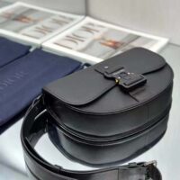 Dior CD Unisex Gallop Bag Strap Black Grained Calfskin Flap Closure (8)