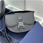 Dior CD Unisex Gallop Bag Strap Black Grained Calfskin Flap Closure - Bild 3