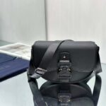 Dior CD Unisex Gallop Bag Strap Black Grained Calfskin Flap Closure - Bild 6