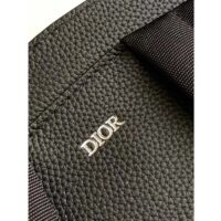 Dior CD Unisex Maxi Gallop Backpack Beige Black Dior Oblique Jacquard Black Grained Calfskin (7)