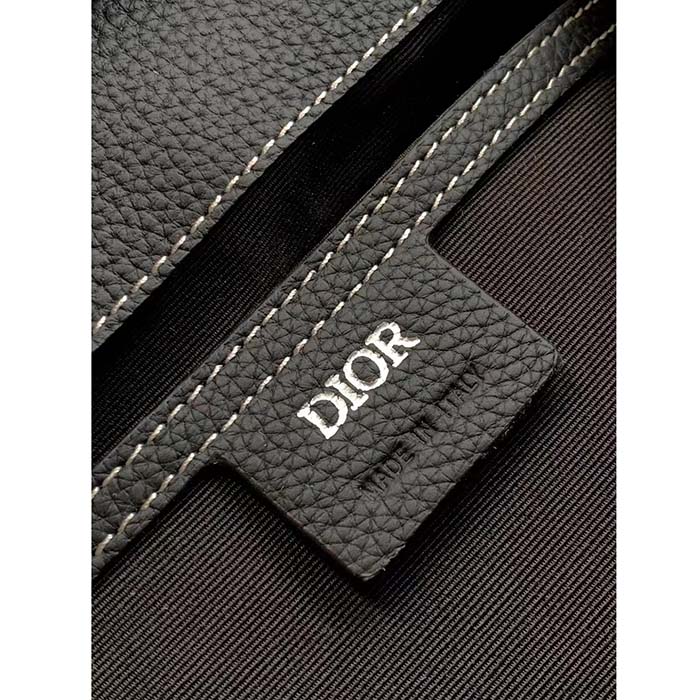 Dior CD Unisex Maxi Gallop Backpack Black Grained Calfskin (11)