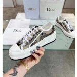 Dior CD Unisex Walk'n'Dior Sneaker Beige Black Embroidered Cotton Toile De Jouy Voyage - Image 7