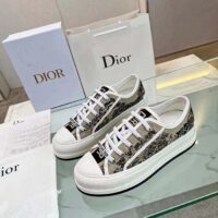 Dior CD Unisex Walk’n’Dior Sneaker Beige Black Embroidered Cotton Toile De Jouy Voyage (9)