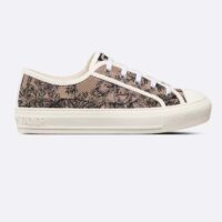 Dior CD Unisex Walk’n’Dior Sneaker Beige Black Embroidered Cotton Toile De Jouy Voyage (9)