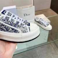 Dior CD Unisex Walk’n’Dior Sneaker Blue Toile De Jouy Embroidered Cotton (5)