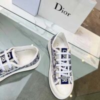 Dior CD Unisex Walk’n’Dior Sneaker Blue Toile De Jouy Embroidered Cotton (5)