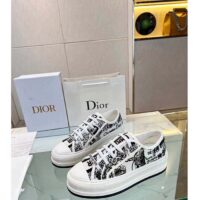 Dior CD Unisex Walk’n’Dior Sneaker White Black Cotton Embroidered Plan De Paris (2)