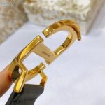 Dior CD Women 30 Montaigne Belt Aesthetic Black Smooth Calfskin White Glass Pearls 25 MM Width - Image 7