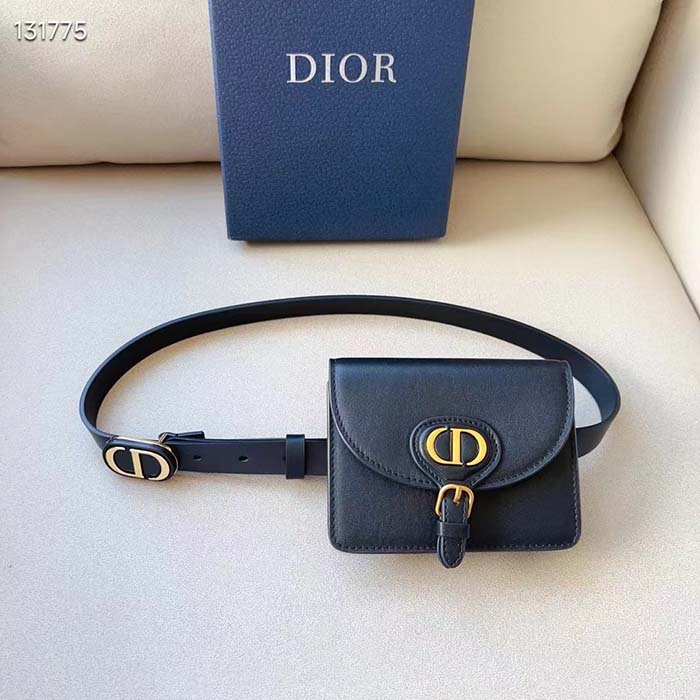 Dior CD Women Dior Bobby Belt Removable Pouch Black Smooth Calfskin 20 MM Width (2)