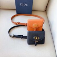 Dior CD Women Dior Bobby Belt Removable Pouch Black Smooth Calfskin 20 MM Width (13)