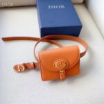 Dior CD Women Dior Bobby Belt Removable Pouch Orange Smooth Calfskin 20 MM Width - immagine 3