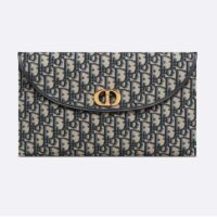 Dior Unisex CD 30 Montaigne Avenue Pouch Flap Blue Dior Oblique Jacquard