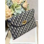Dior Unisex CD 30 Montaigne Avenue Pouch Flap Blue Dior Oblique Jacquard - Image 3