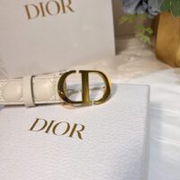 Dior Unisex CD 30 Montaigne Belt Latte Cannage Calfskin 3 CM Width (3)