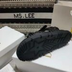 Dior Unisex CD Dioract Sandal Black Braided Raffia – Bild 7