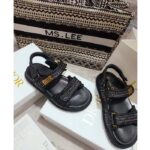 Dior Unisex CD Dioract Sandal Black Braided Raffia – Bild 3