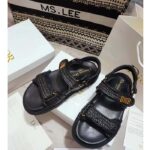 Dior Unisex CD Dioract Sandal Black Braided Raffia – Bild 4