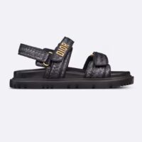 Dior Unisex CD Dioract Sandal Black Braided Raffia (4)