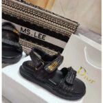 Dior Unisex CD Dioract Sandal Black Braided Raffia – Bild 2