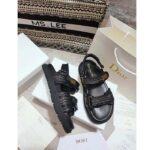Dior Unisex CD Dioract Sandal Black Braided Raffia – Bild 5