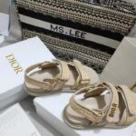 Dior Unisex CD Dioract Sandal Jute-Colored Braided Raffia - immagine 2