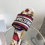 Dior Unisex CD Dway Slide Embroidered Cotton White Multicolor Indian Animals Tiger - Image 9