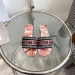 Dior Unisex CD Dway Slide Embroidered Cotton Indy Pink Multicolor Toile De Jouy Voyage - Image 3