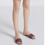 Dior Unisex CD Dway Slide Embroidered Cotton Indy Pink Multicolor Toile De Jouy Voyage - Image 11