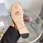 Dior Unisex CD Dway Slide Embroidered Cotton Indy Pink Multicolor Toile De Jouy Voyage - Image 10