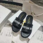 Dior Unisex CD Every-D Slide Black Embossed Lambskin - immagine 5