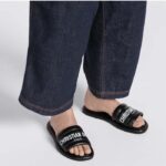 Dior Unisex CD Every-D Slide Black Embossed Lambskin - immagine 8