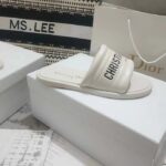 Dior Unisex CD Every-D Slide White Embossed Lambskin - immagine 2