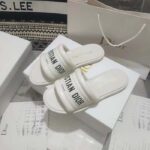 Dior Unisex CD Every-D Slide White Embossed Lambskin - immagine 4