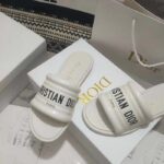 Dior Unisex CD Every-D Slide White Embossed Lambskin - immagine 6