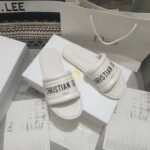 Dior Unisex CD Every-D Slide White Embossed Lambskin - immagine 5